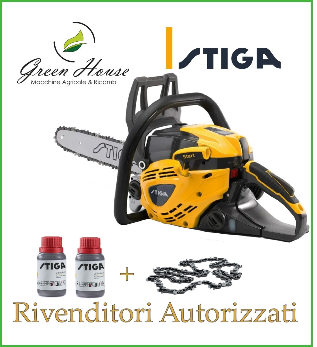 Stiga Motosega A Scoppio CS 540 (14”) – 1600W, Barra 35 Cm, Per Taglio Legna Domestico