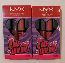 NEW Lot of 2 NYX 2 Me Luv Me Lip Gloss Duo Sorbae Toasted Marshmallow Valentine