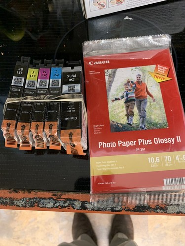 Original Canon 250 251 Setup Tintenpatronen 5er Pack + Bonus 2 Sampler Foto 6x4 - Bild 3 von 3