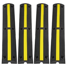 VEVOR 3.28 ft Cable Protector Ramp, 4 Pack of 1 Channel, 18000 lbs/axle Capac...