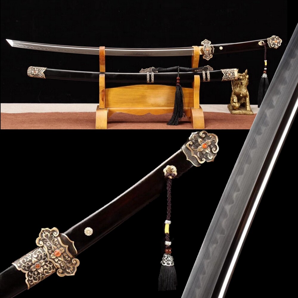 TRẦN HOÀNG ĐÁO　20台セット Sharp T10 Steel Blade Clay Tempered Sword Chinese Tang Dao Machete