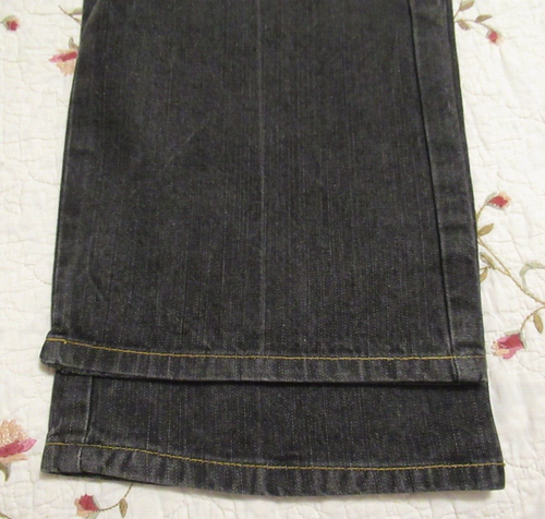 Karl Kani Men's Gold Black Jeans waist 36 inseam 34 Hip Hop Embroidered Skate - Picture 4 of 7