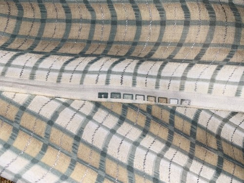 Concord Fabrics Kessler's Cotton 44" Blue Beige Silver Wavy Striping 1.47 yards - Picture 2 of 6
