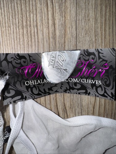 OH LA' LA CHERI Sexy Size 1X/2X Mesh & Lace Babydoll Nightie & G String Panties - Picture 4 of 6