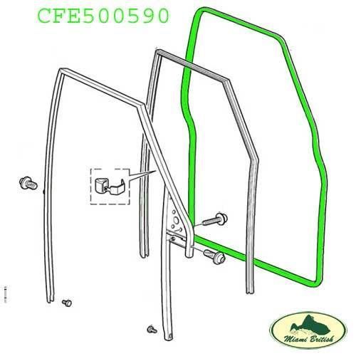 LAND ROVER FRONT LH DOOR RUBBER SEAL DISCOVERY 1 & 2 CFE500590 OEM | eBay