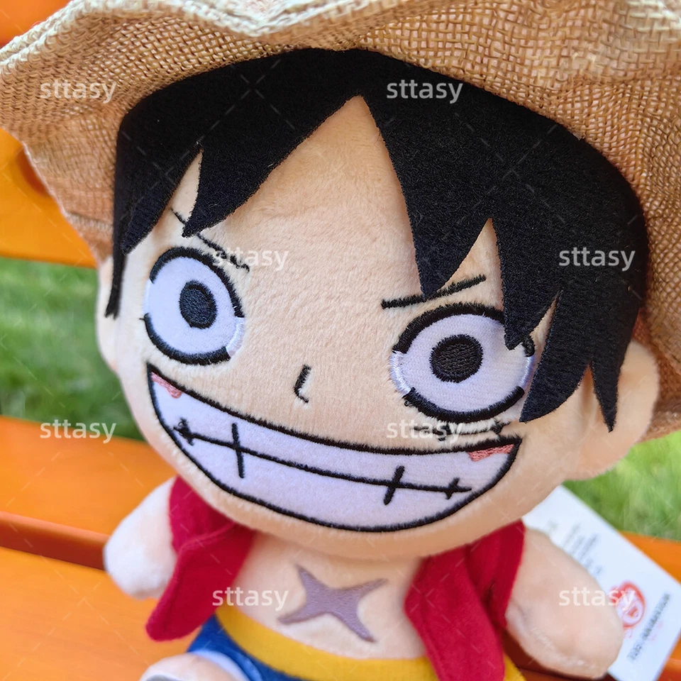 Juguete de peluche Luffy de una pieza Mono D Luffy muñeca de peluche suave peluche regalo de cumpleaños Foto 3 de 4