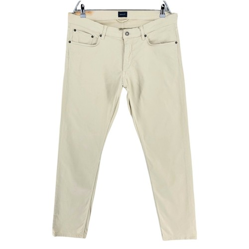 GANT Beige Tapered Satin Jeans Size W35 