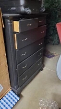 Large black dresser. 4 large drawers and 2 smaller. 4x3ft
