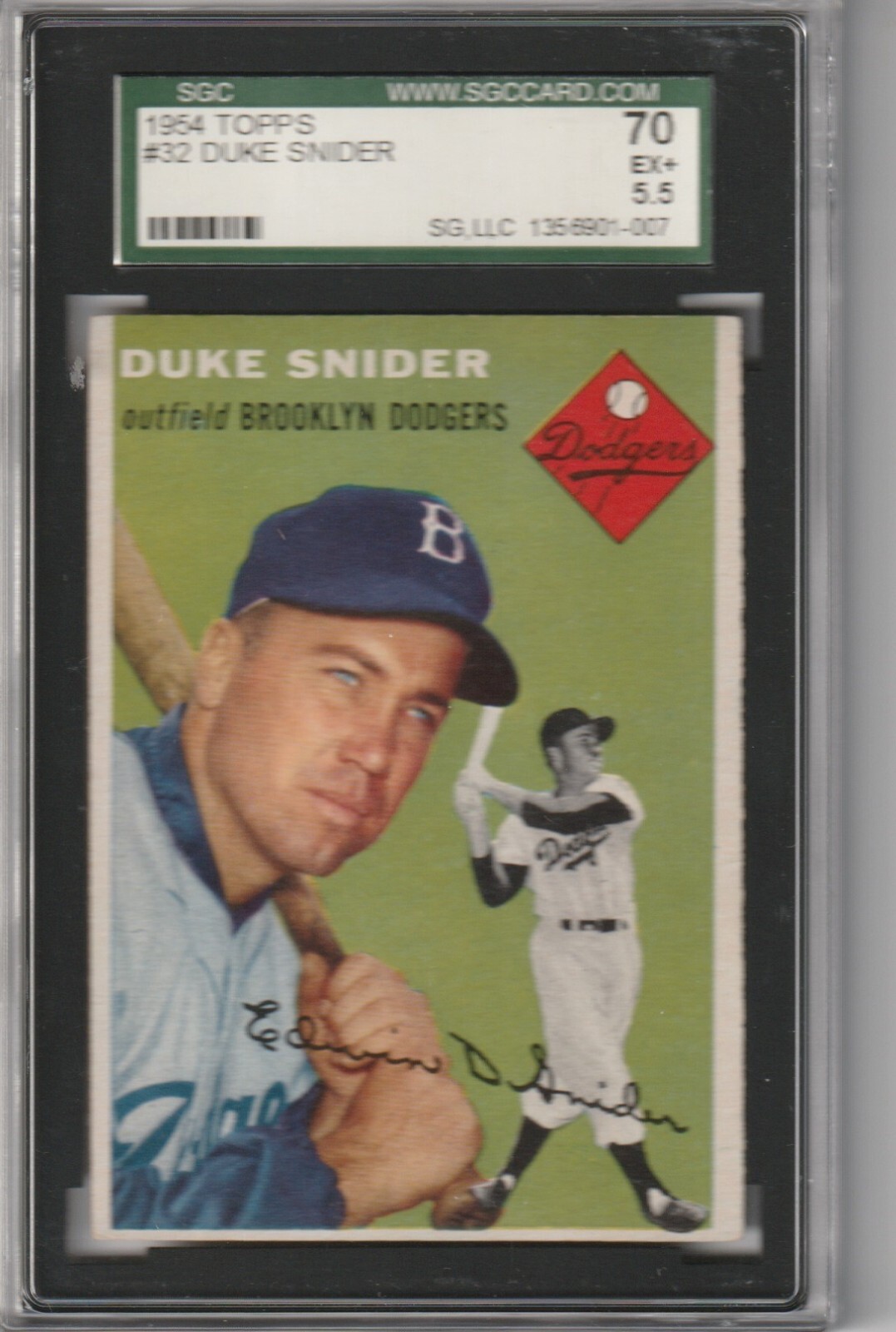1954 Topps Duke Snider #32, SGC EX+ 5.5