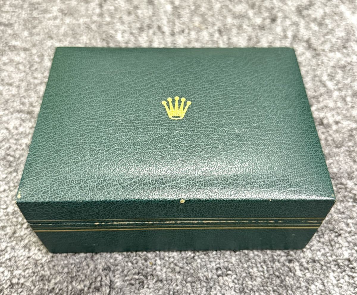 VINTAGE GENUINE ROLEX watch box case USA American wood leather green 251127001yA