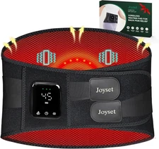 Joyset Cordless Heating Pad for Back Pain Relief,47-60" Lower Back Massager with