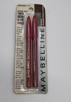 Maybelline Expert Eyes Twin Brow & Eye Pencils Dark Brown Old Dead Stock