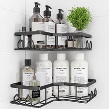 Adhesive Shower Caddy, 2 Pack Corner Bath Organizer, Rustproof Stainless Stee...