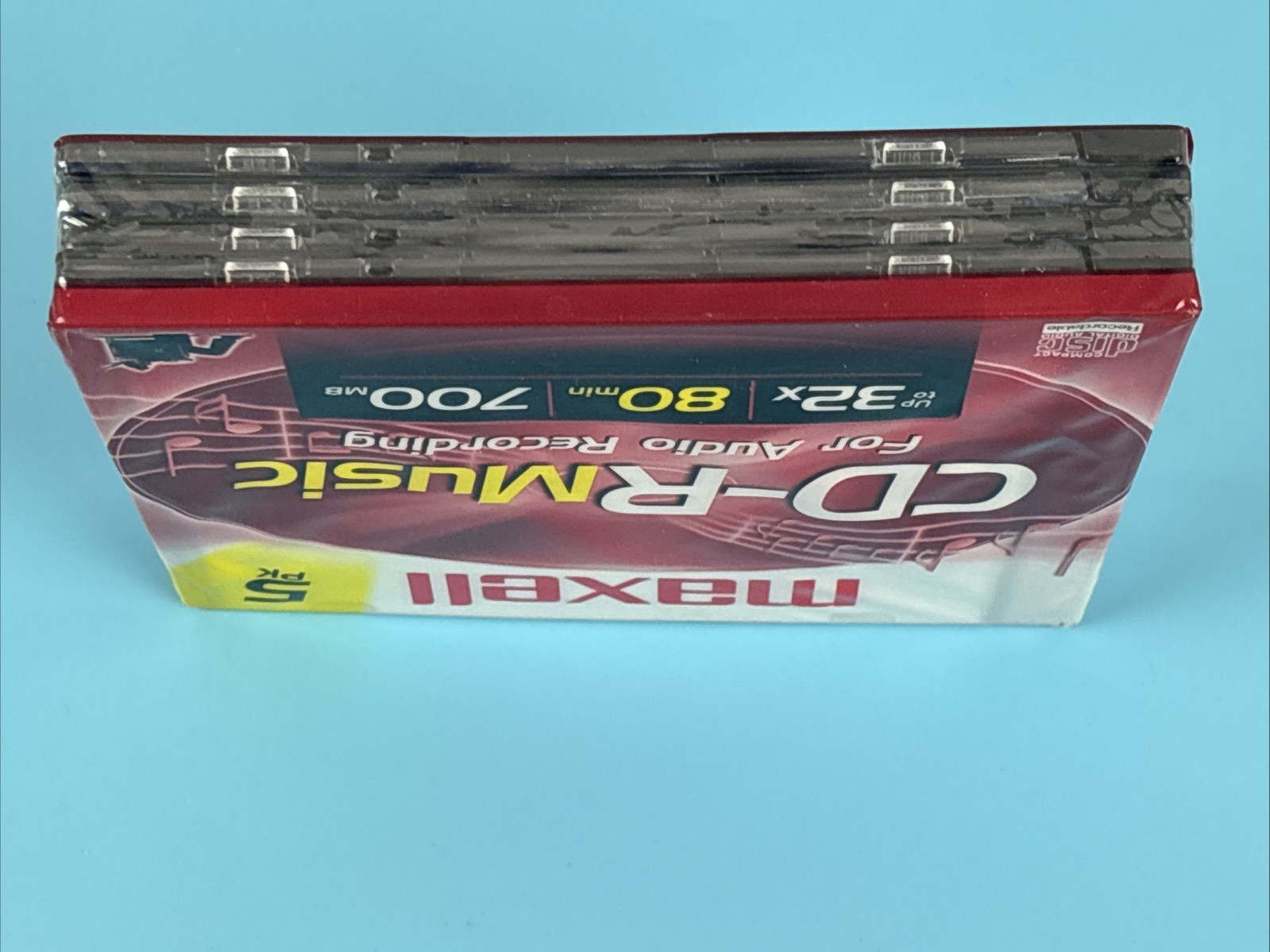Maxell CD-R Music for Audio Recording 32X 80Min 700MB (5 Pack); NEW!