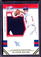 BLAYNE ENLOW 2017 USA Stars & Stripes Jumbo Jersey Silhouette AUTO Prime (12/25)