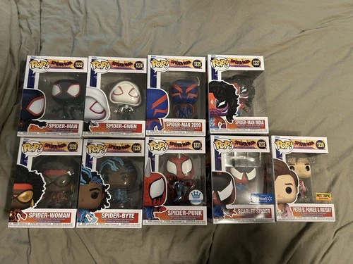 Funko Pop! Exclusive Spider-Man Across the Spider-Verse Vinyl Figures Lot