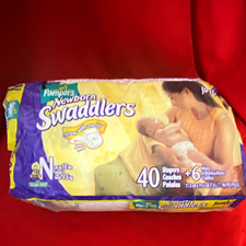 Vintage Pampers Swaddlers newborn w/ Sesame Street designs 38 count COLLECTIBLE