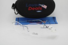 NEW SILHOUETTE 5515 CW 4640 BLUE GUNMETAL AUTHENTIC EYEGLASSES 52-17