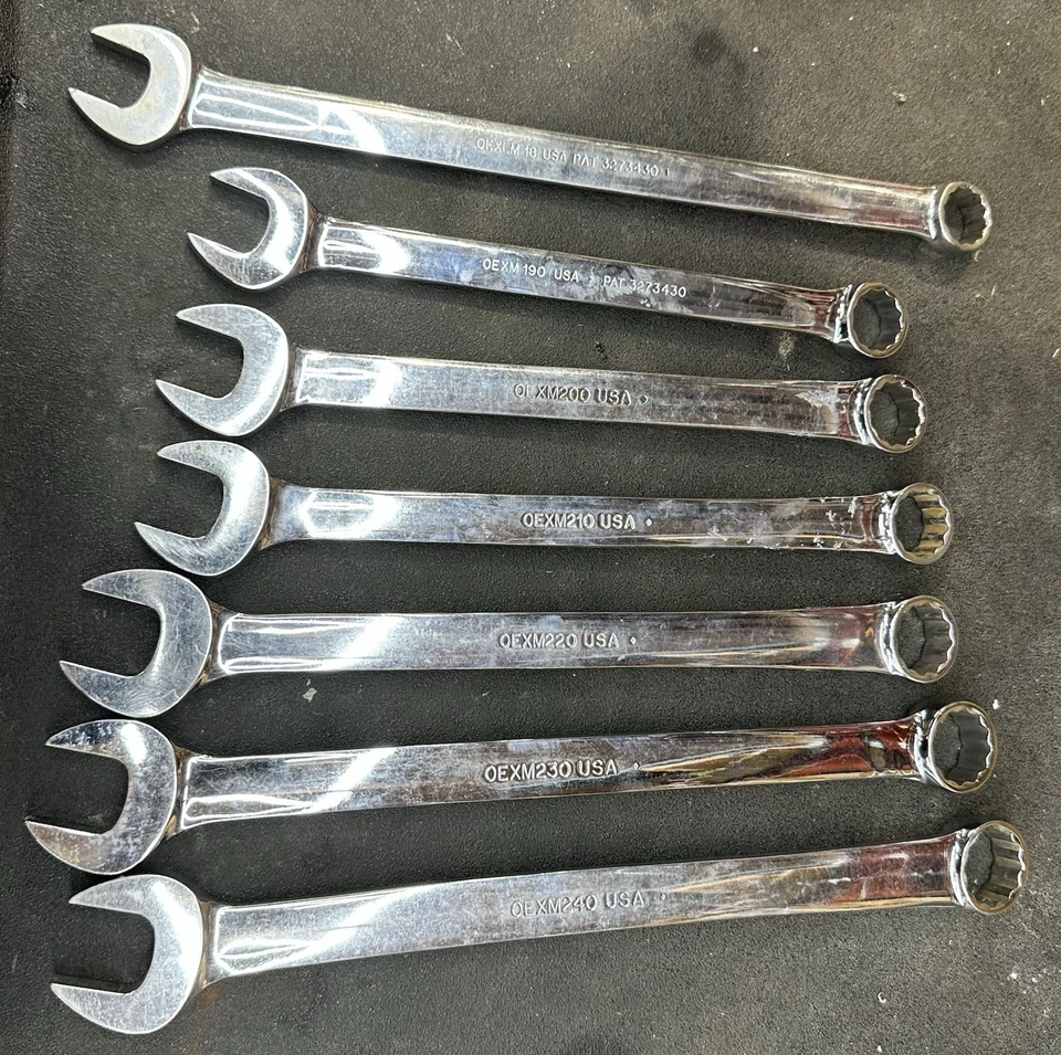 Snap-on Tools USA 7pc Metric 18mm-24mm Plus Wrench Set OEXM180-OEXM240 - Image 2 of 2