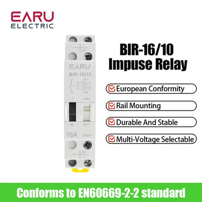 Dual Voltage Impulse Relay 16A AC DC 12V 24V 220V Household Electric Pulse Contr