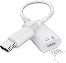 USB C to Lightning Audio Adapter Headphone Jack for iPhone 16 15 Pro iPad Pro