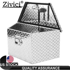 26 Inch Aluminum Diamond Plate Trailer Tongue Tool Box For Pick Up Truck Bed Rv