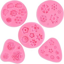 Flower Fondant Cake Molds, Daisy, Rose, Chrysanthemum and Small Pink,Rose