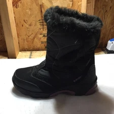 Hi-Tec Park City Snow Boots Womens 8 Black Faux Fur Trim 200 W