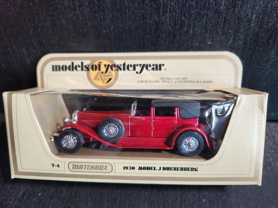 MATCHBOX MODELS OF YESTERYEAR Y-4 1930 MODEL J DUESENBERG MAROON 1978 NIB - Image 2 of 4