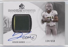 2013 SP Authentic Rookie Authentics 134/650 Kenjon Barner #174 Patch Auto 0c2