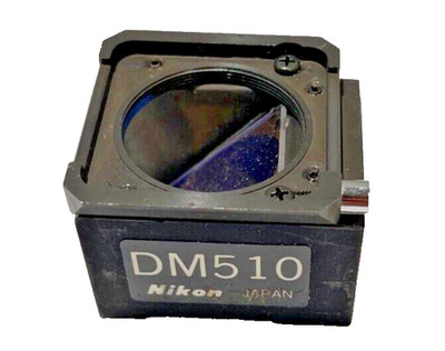 NIKON DM 510 DICHROIC ONLY FLUORESCENCE FILTER CUBE 18MM FOR FINITE MICROSCOPES