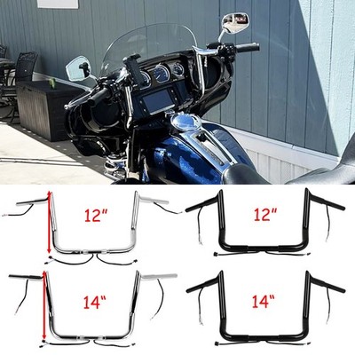1.25'' Fat Pre-wired Ape Handlebar Meathook Bar For Harley Ultra Limited FLHTK