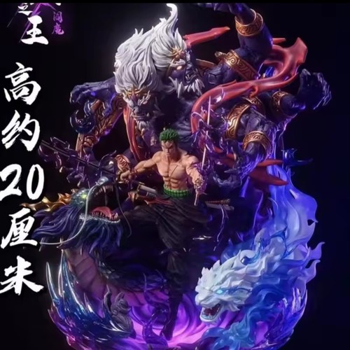 Action Figure One Piece Roronoa Zoro VS Kaido 20cm STATUA DA COLLEZIONE Anime - Foto 1 di 3