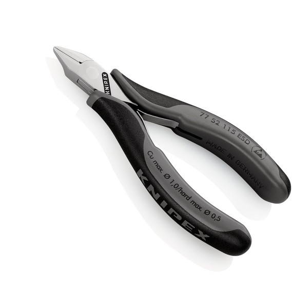 Knipex Elektronik-Seitenschneider Esd 115Mm Mit Kleiner Facette, Spitzer Flacher-image