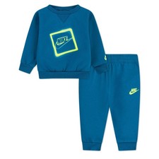 Nike Tuta da Neonato Girocollo Glow With Me Blu Taglia 24 M Cod 66N483-E54