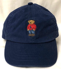RALPH LAUREN POLO ICONIC BEAR EMBROIDERED HAT CAP STRAP BACK YOUTH 4-7 ONE SIZE