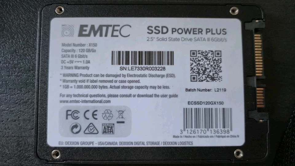 EMTEC X150 Power Plus 120GB, Interno, 2,5" (ECSSD120GX150) Disco Rigido - Immagine 2 di 2