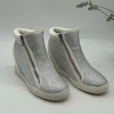 INC International Concepts Women's Dollie embellished Wedge Sneakers size 6.5