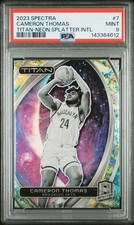 /8 PSA 10 2023-24 Spectra Titan Cameron Thomas International Neon Splatter