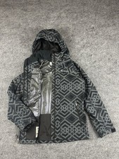 Columbia Jacket Youth Girls Large 14-16 Black Diamond Omni Heat Waterproof Rain