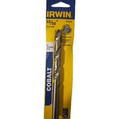 Irwin 3016130 15/32'' Cobalt Jobber Length Drill Bit, 135° Split Point