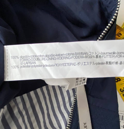 Zara Women's Jacket Size Extra Small Blue Water Repellent Bomber Shirt Tail Hem - Picture 12 of 12
