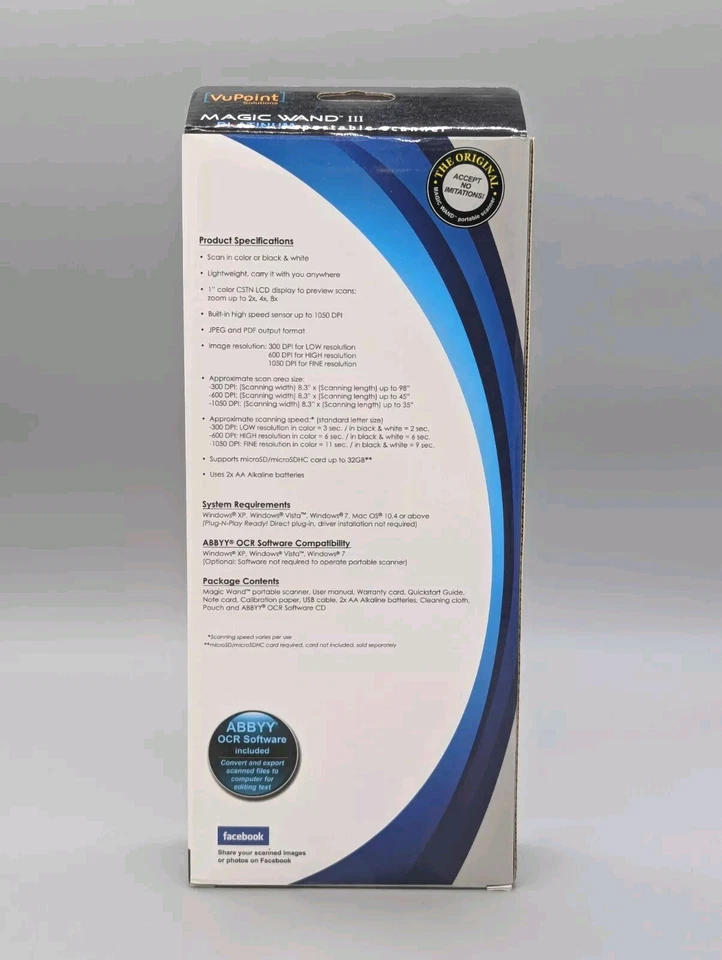 VuPoint Magic Wand III 3 Platinum Portable Scanner ST442PE In Box - Image 3 of 4