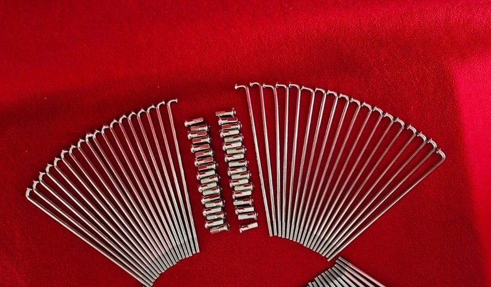 YAMAHA RD250 RD350 A/B 1973 1974 1975 Front (Disc) + Rear Wheel Spoke Set 72PCS - Image 3 of 4