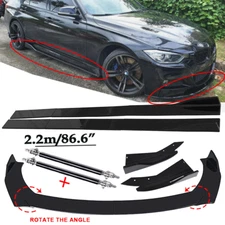 Front Bumper Lip Spoiler Splitter Glossy Black For BMW 320i 328i 330i F30 F35