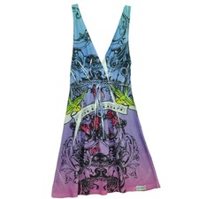 Las Vegas Sin City Womens Pool Beach Cover Up Dress Hard Rock Rainbow Graphics