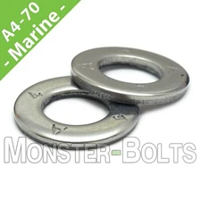 A4 Marine Grade Stainless Steel Flat Washer, DIN 125A M2 M2.5 M3 M4 M5 M6 M8 M10