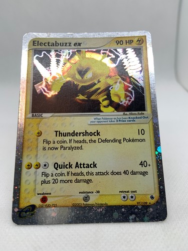 Electabuzz EX 97/109Holo Ultra Rare Ruby & Sapphire 2003 Pokemon - Picture 7 of 17