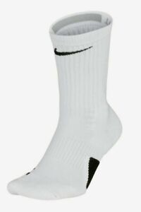 Nike Elite Basketball Socks Crew White/Black High Dri Fit Mens Pair All NEW | eBay