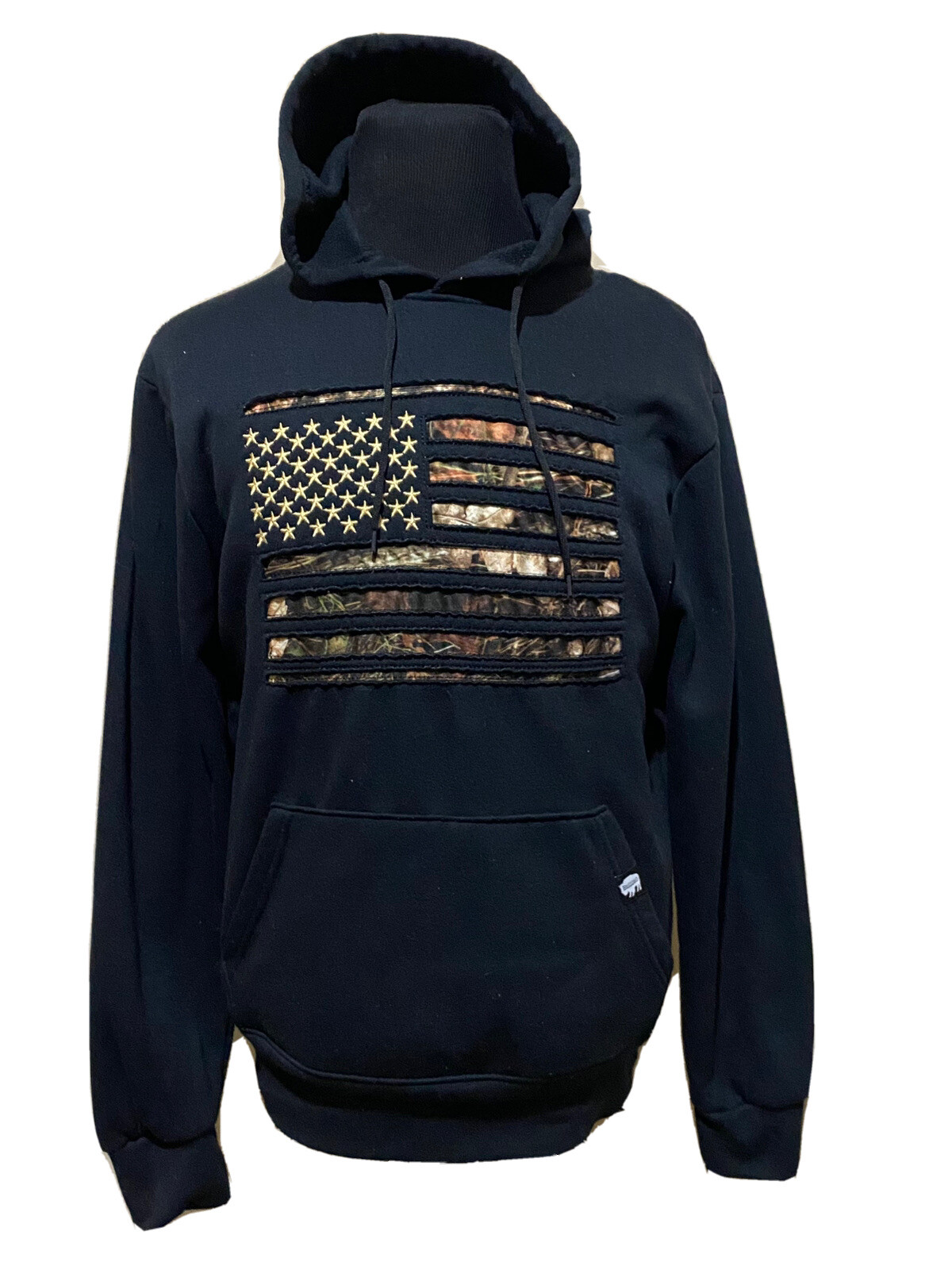 Buffalo Outdoor Sweatshirt Men Pullover Hooded Usa American Flag Pocket  Hoodie M | eBay